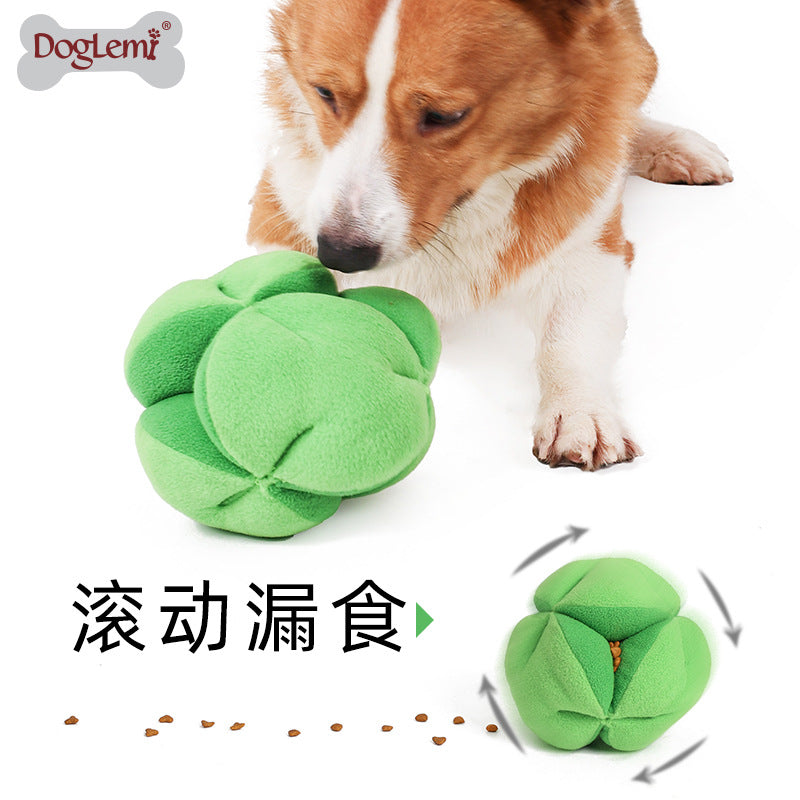 Dog's boring artifact pet broccoli puzzle food leaking sniffing toy slow food training sniffing vocal companion
