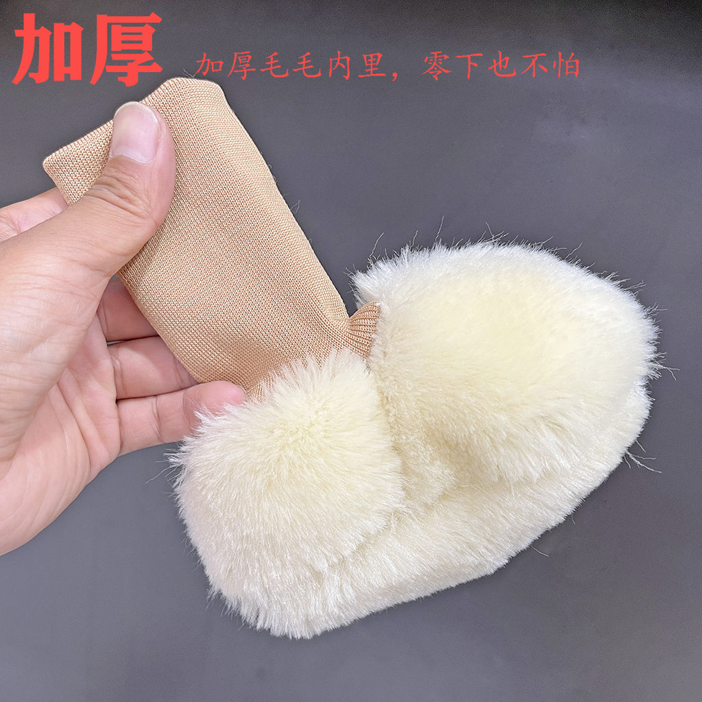 Autumn and winter newborn baby toddler shoes non-slip thickened anti-wool boys and girls do not fall off socks shoes soft sole