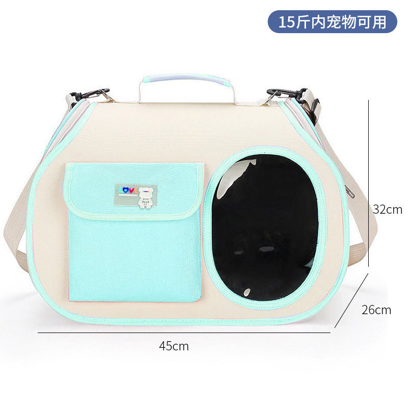 Wholesale cat bag convenient pet folding pet bag cat breathable space capsule single shoulder portable dog backpack