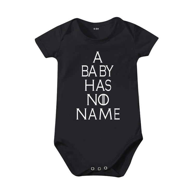 ins pure cotton crawling clothes baby triangle jumpsuit aliexpress summer print A BABY HAS NO NAME