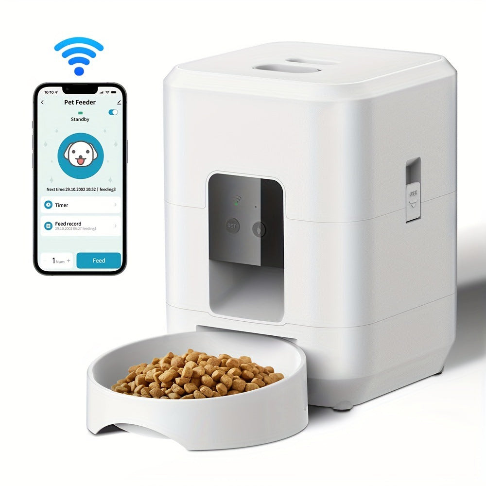Amazon's hot-selling pet smart feeder for dogs and cats, automatic feeding bowl, timed quantitative Wif remote feeding