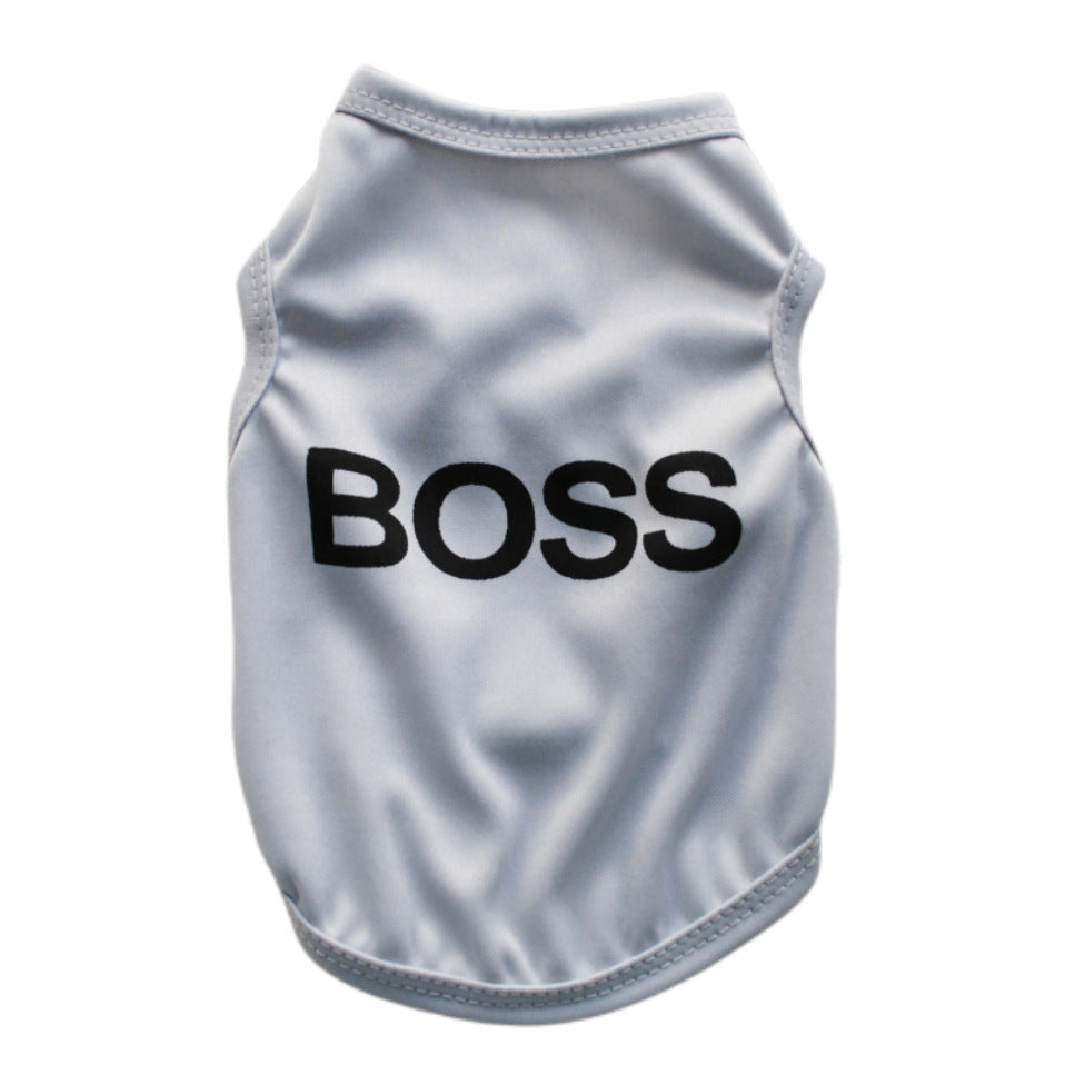 Factory direct sales pet clothes summer polyester thin vest breathable and cool