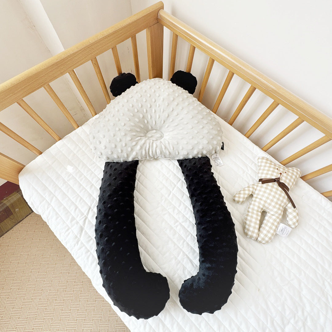 ins baby comfort pillow bean velvet U-shaped pillow anti-head tilt shaping pillow anti-startle baby sleeping pillow