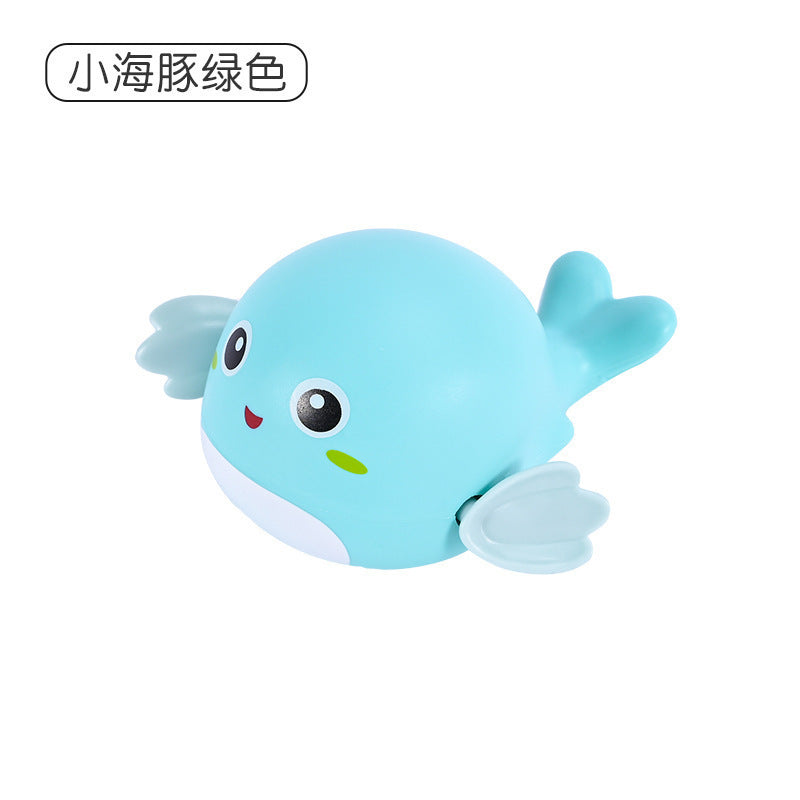 Douyin hot selling children's bathroom water swimming little penguin crab chain cool swim baby bath water toys