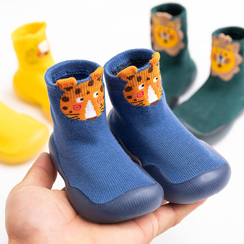 Spring and autumn children's tube breathable socks shoes non-slip floor shoes baby cartoon shoes baby indoor soft-soled toddler shoes