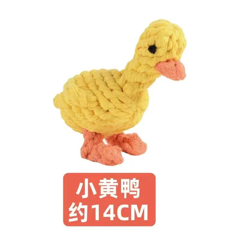 Pet Toy Dog Knot Toy Animal Shape Teeth Gnawing Rope Pomeranian Interactive Pull Tug of War Dog Toy