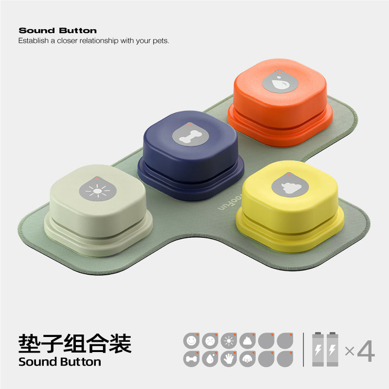 Pet communication button recording button vocal training dog talking button squeeze box button dog toy