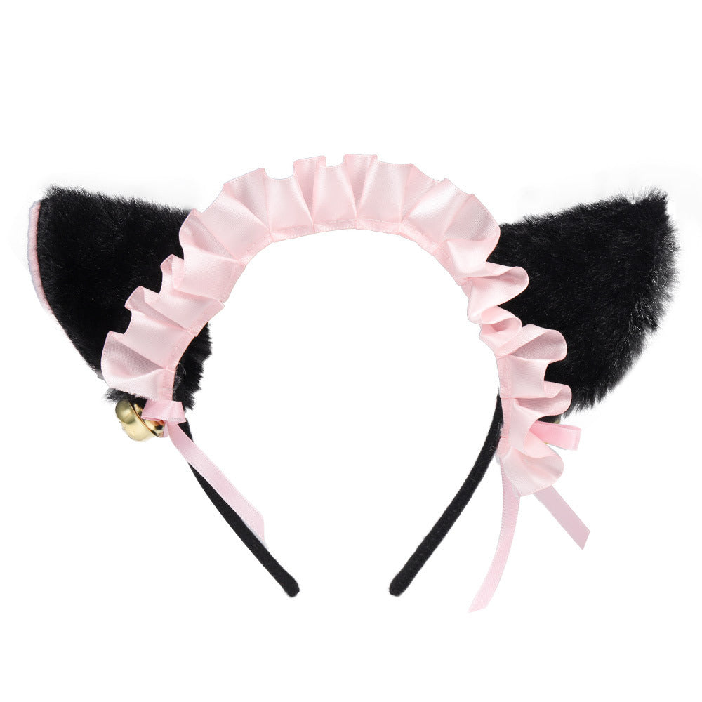 Amazon cross-border cat ear bell headband Cos cat girl hair accessories Christmas Halloween headdress accessories