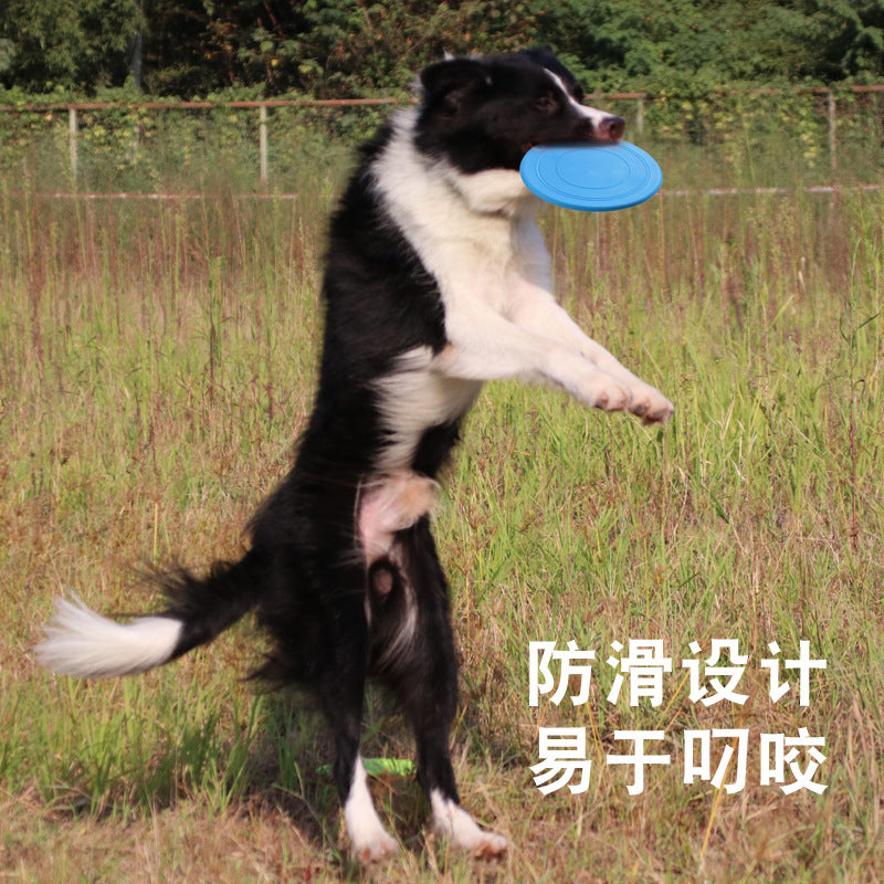 Puppy training disc pet frisbee dog frisbee floating soft frisbee pet supplies interactive TPR dog toy