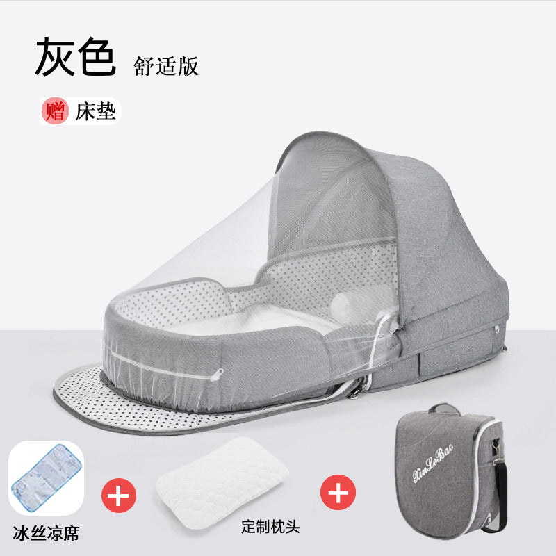 Crib portable removable bed-in-bed multifunctional foldable baby bed newborn bb crib with mosquito net