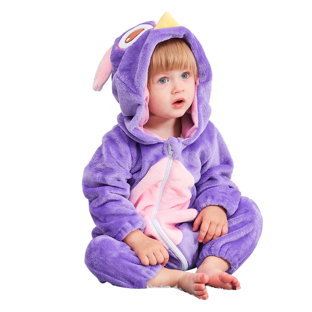 MICHLEY autumn and winter new baby clothes newborn baby one-piece romper cartoon children animal romper