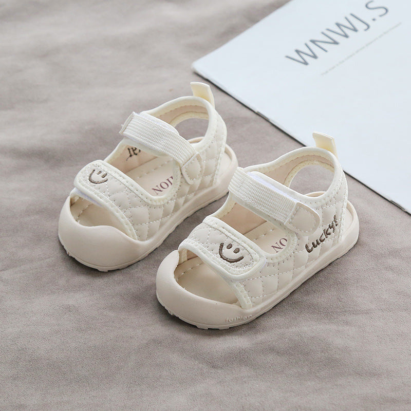Summer Baotou toddler shoes sandals 0-2 years old smiley face children's shoes baby shoes anti-kick boys and girls baby shoes
