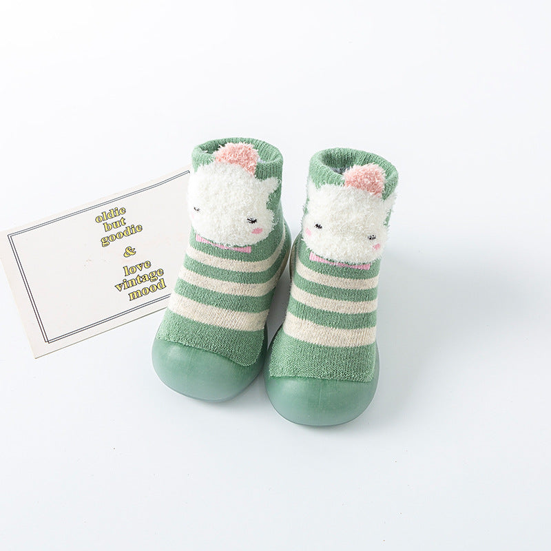 Baby floor socks fall/winter baby toddler shoes soft bottom terry thick socks shoes boys and girls non-slip indoor footwear