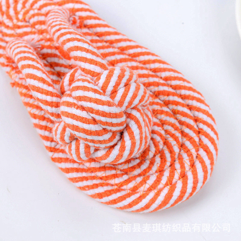 Pet Toys Manufacturer Pet Multicolor Cotton Rope Slipper Toy Teddy Bichon Frise Teething Dog Toy Wholesale