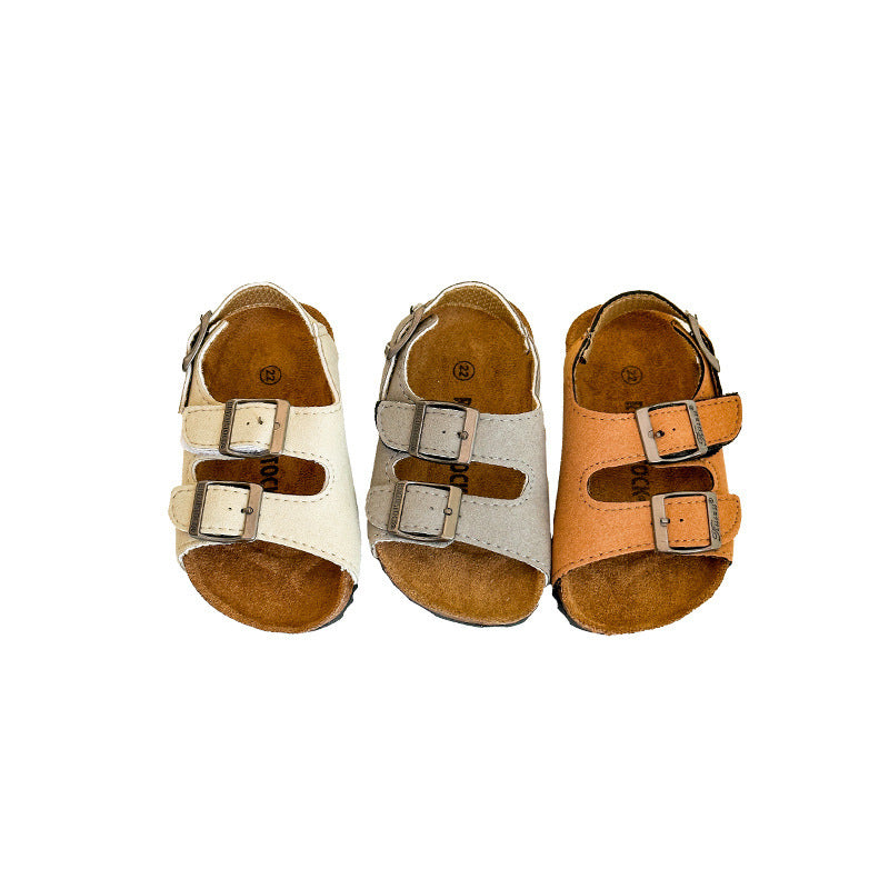 ins Korean version children's cork sandals summer girls Birkenstocks boys casual open toe beach shoes 3 baby sandals