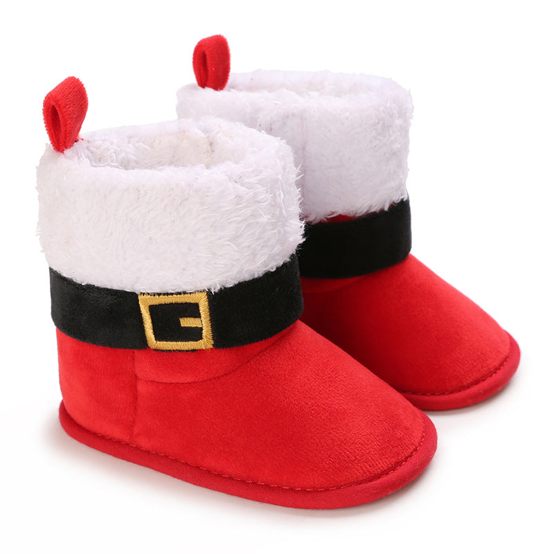 0-1 year old baby winter velvet and thick warm snow boots