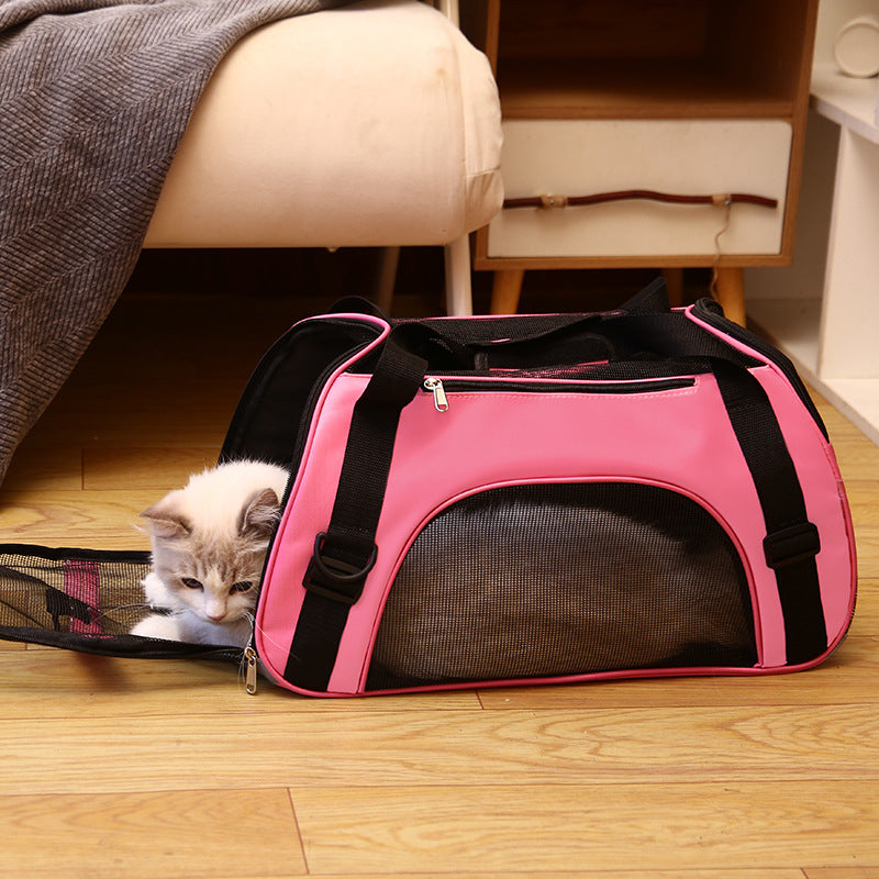 Cross-border supply pet bag portable pet backpack dog bag crossbody folding bag one piece delivery