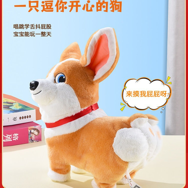 Fun Nest Electric Butt Flying Dog Electric Toy Shake Butt Head and Mimic Funny Electronic Pet Children's Gift Little Corgi