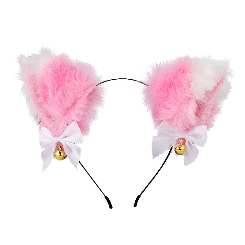 Amazon cross-border cat ear bell headband Cos cat girl hair accessories Christmas Halloween headdress accessories
