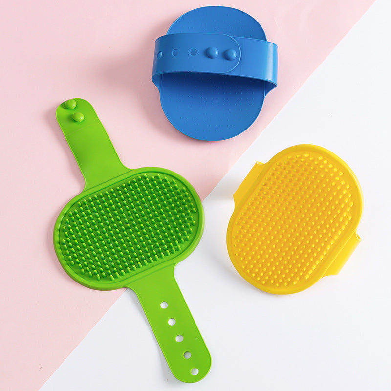 Toy silicone scratcher adjustable gloves massage brush pet comb dog cat clean combing bath brush