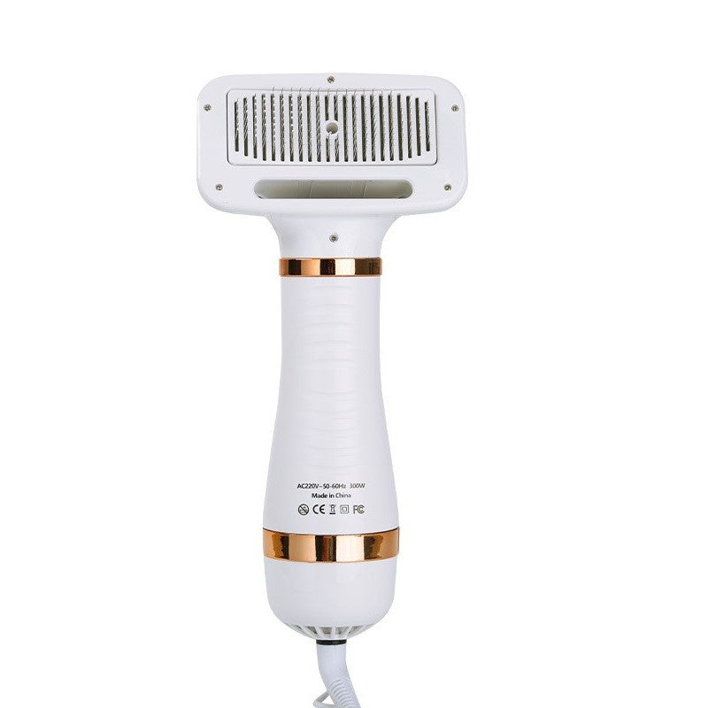 Pet hair dryer 2 in 1 cat and dog hair dryer electric cleaning and grooming pet comb hot air comb spot wholesale
