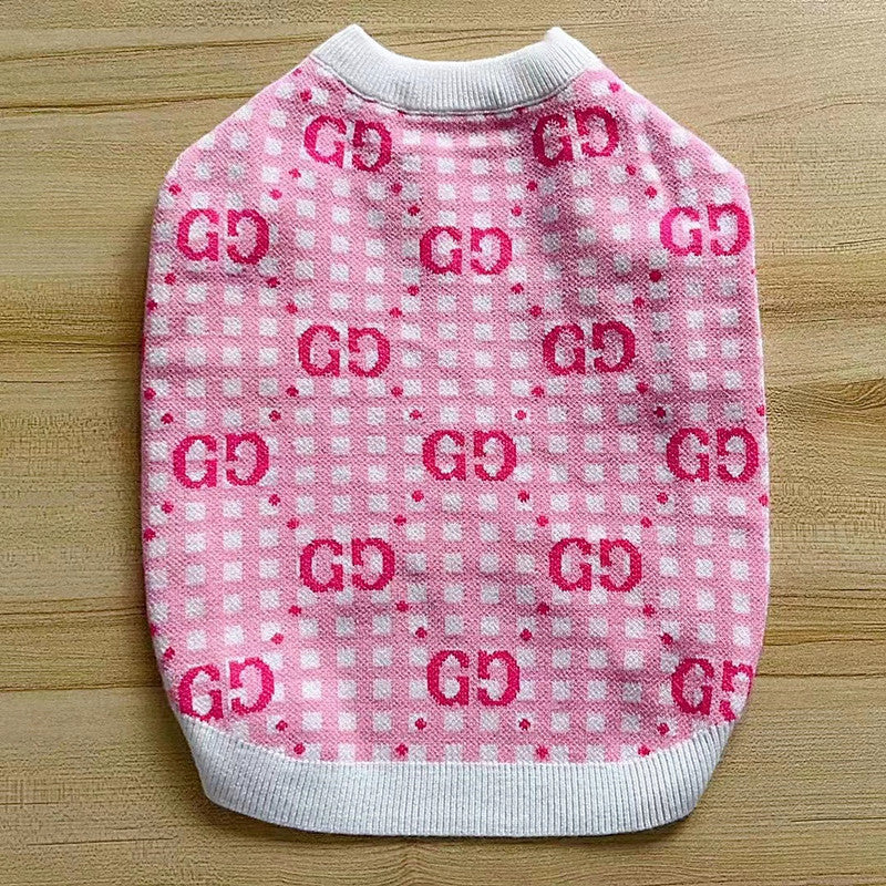 Autumn and winter trendy new knitted pet sweaters cross-border hot-selling cats and dogs warm and comfortable clothes Teddy clothing