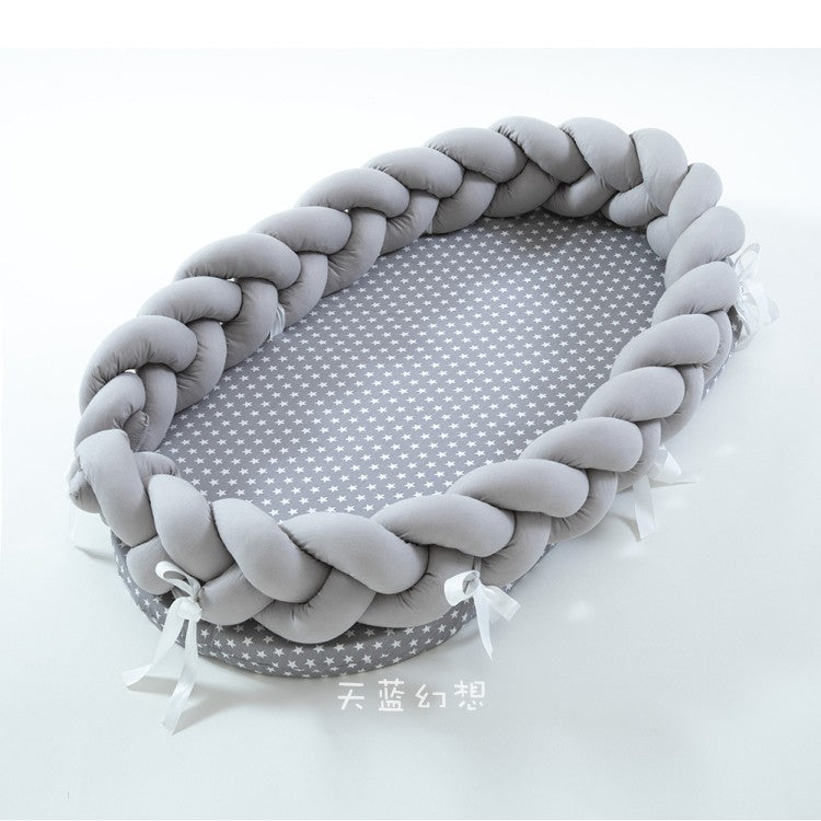 INS portable bionic newborn bed mid-bed crib woven fence protection anti-pressure newborn baby crib