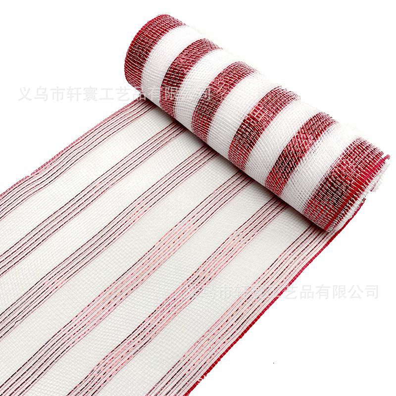 Flower packaging network Amazon Christmas ribbons mesh plastic multiple gold wire mesh Halloween Easter