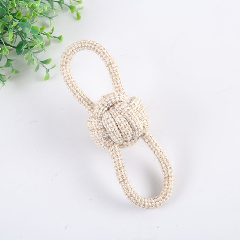 Sisal cotton rope corn stick cotton rope tie stick grinding toy ball teeth cleaning interactive dog chew rope pet cotton rope toy