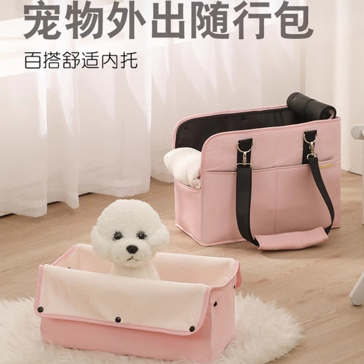 Large Capacity Pet Bag Cat Bag Dog Bag Car Pet Bag Single Shoulder Dog Bag Messenger Pet Bag Handheld Cat Bag