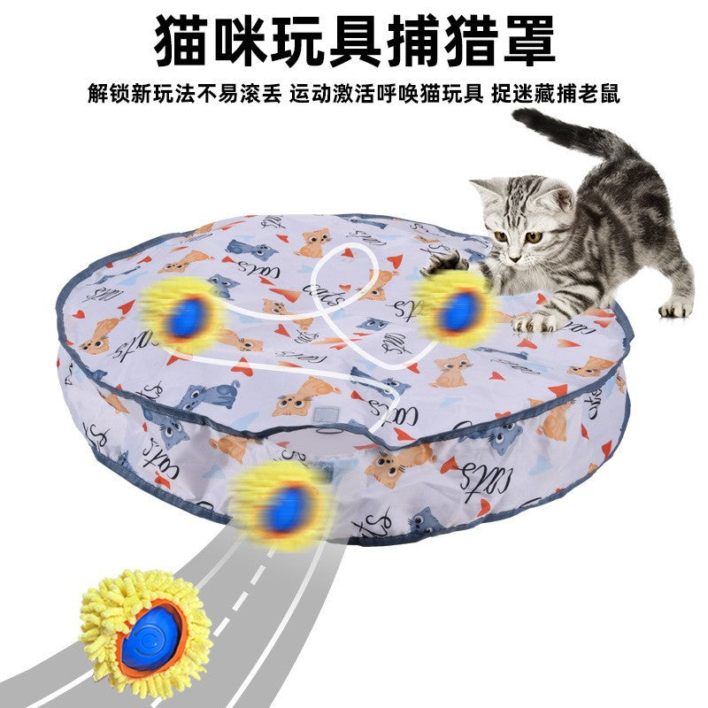 Cross-border new products Cat toy hunting cover cat toy self-entertainment hiding cover pet electric toy ball