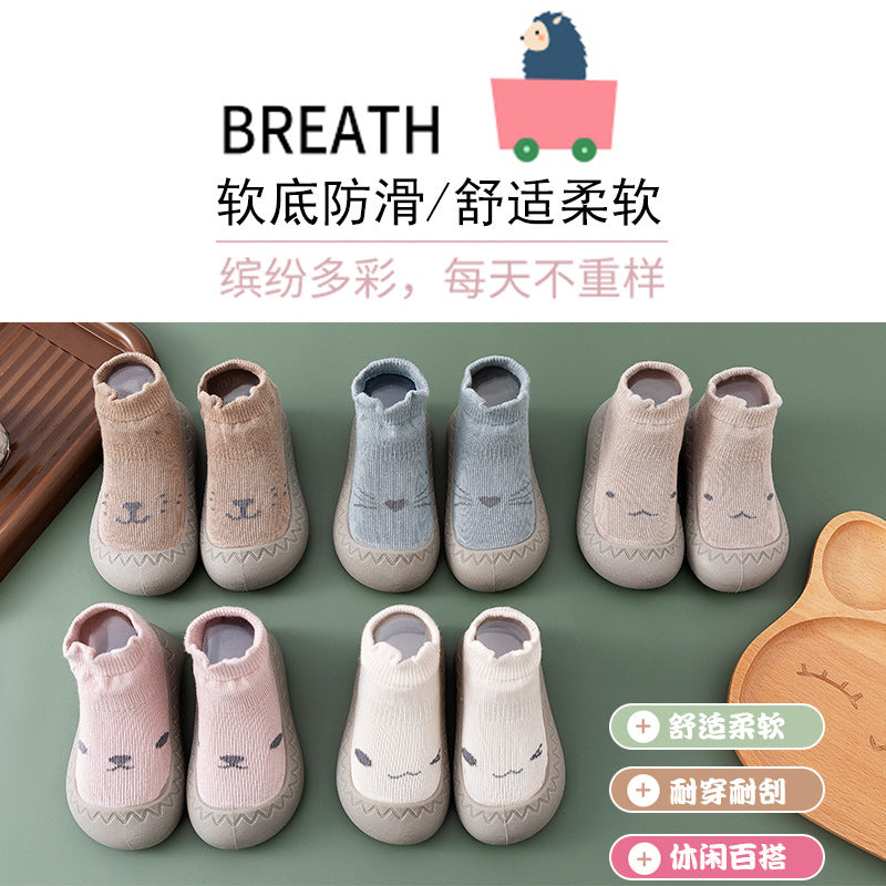 Baby toddler shoes, soft soles, non-slip breathable socks, indoor and outdoor shoes for boys and girls, spring and summer deodorant floor shoes and socks