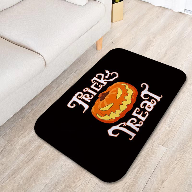 temu Amazon Halloween horror blood red footprints floor mats home bathroom entrance door mats absorbent non-slip mats