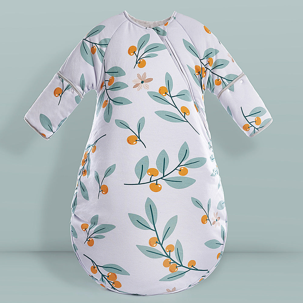 Autumn and winter baby sleeping bag children's bean velvet blanket thickened anti-kick quilt four seasons comfort baby sleeping bag cross-border