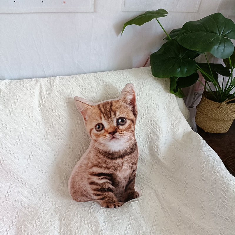 DIY Cat Pillow 3D Pet Pillow Cat Puppy Alien Plush Toy Children Girl Kitten Dog Gift