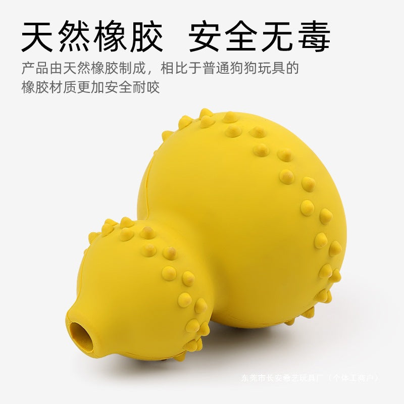 Amazon pet food leaking toy rubber chew-resistant educational interactive molar gourd pet toy dog toy
