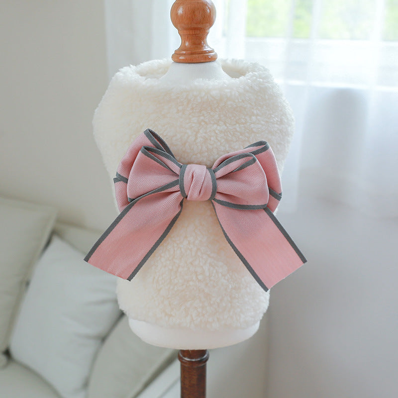 Spot cross-border hot-selling pet puppy and cat clothes source factory autumn and winter new lambskin fragrance vest