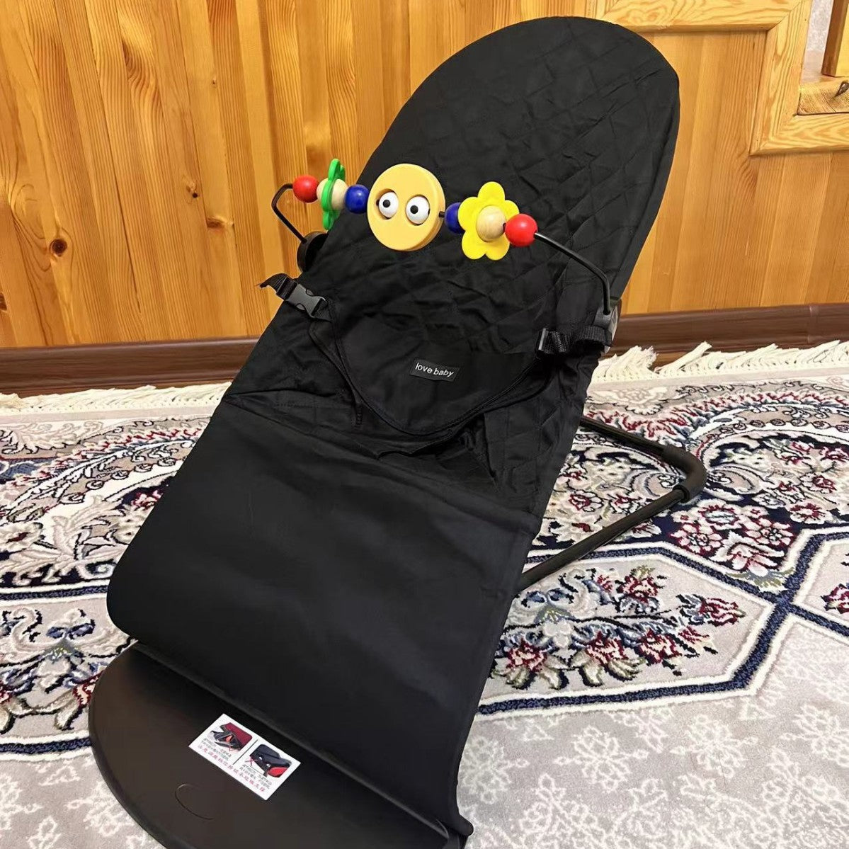 Baby rocking chair soothing cradle chair baby foldable balance rocking chair to coax baby to sleep artifact wholesale