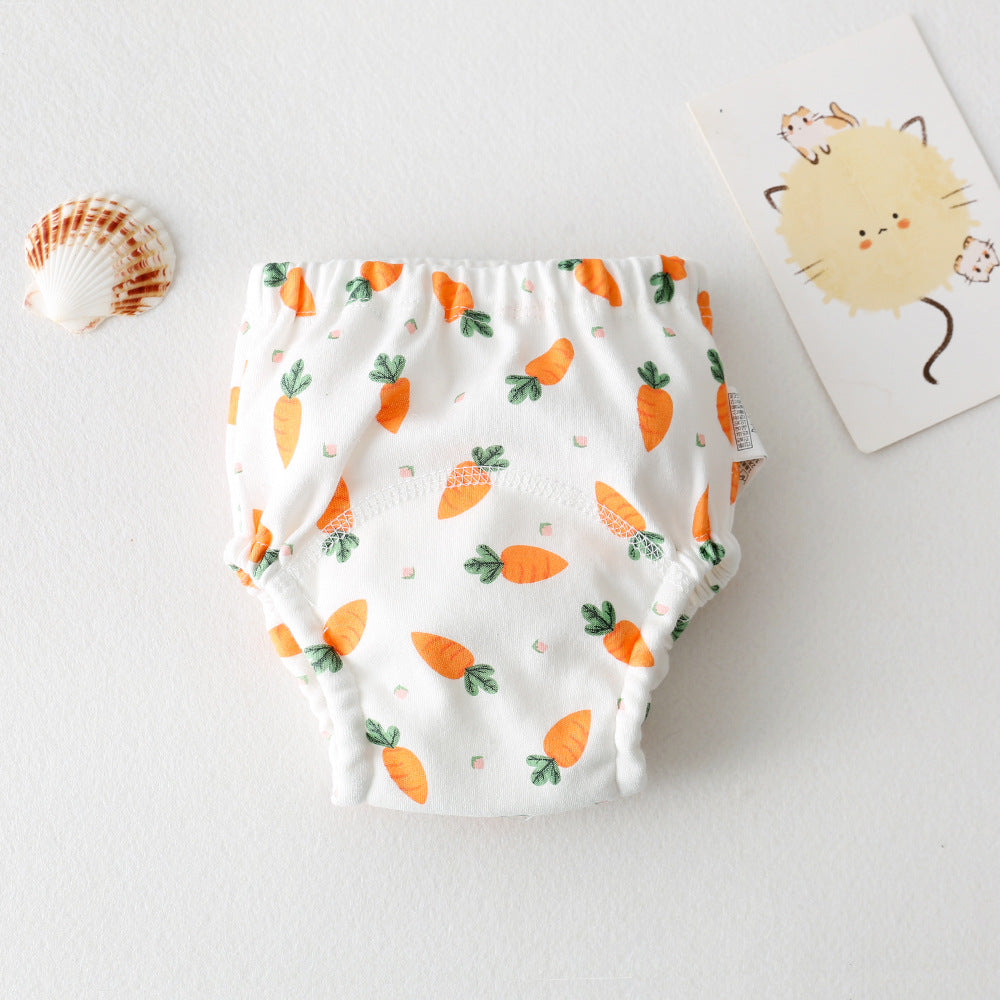ins cartoon baby pee training pants pure cotton gauze diaper learning pants baby waterproof diaper pocket diaper pants