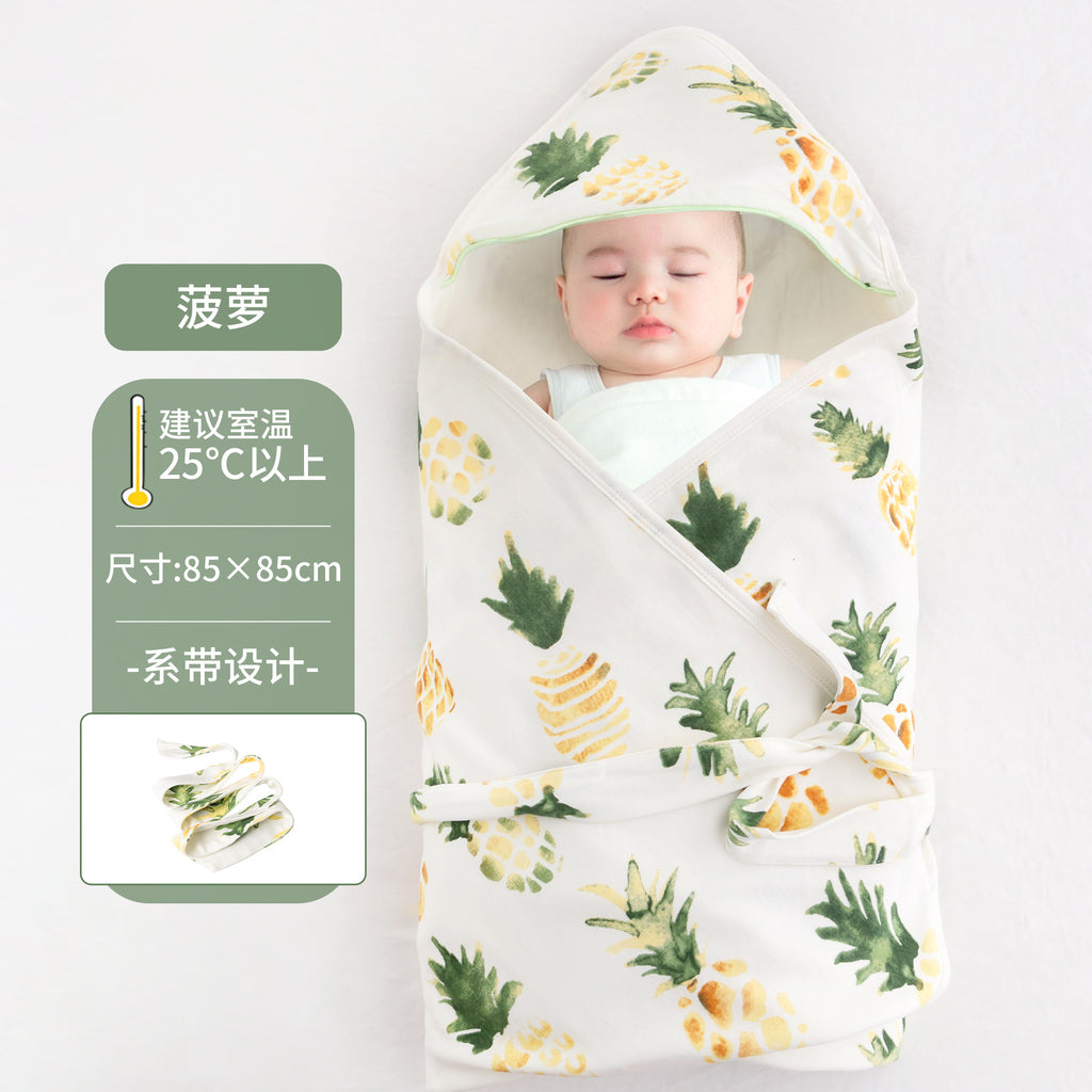 Baby blanket A pure cotton newborn blanket summer thin newborn baby blanket single anti-startle swaddle cover