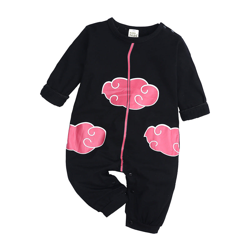 Cross-border baby long-sleeved romper autumn new baby jumpsuit cartoon character outdoor crawling clothes one piece delivery