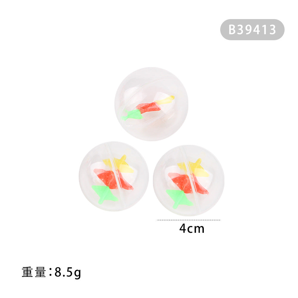 Summary of cat toy combination accessories Plastic bell ball flower drum rainbow ball feather mouse pet cat toy