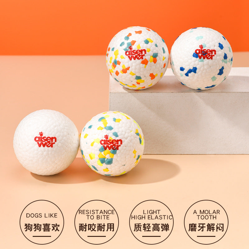 Eisenwell Explosive Ball High Elastic Lightweight Popcorn Ball Bite-resistant Teeth Grinding Pet Toy Dog Solid Toy Ball