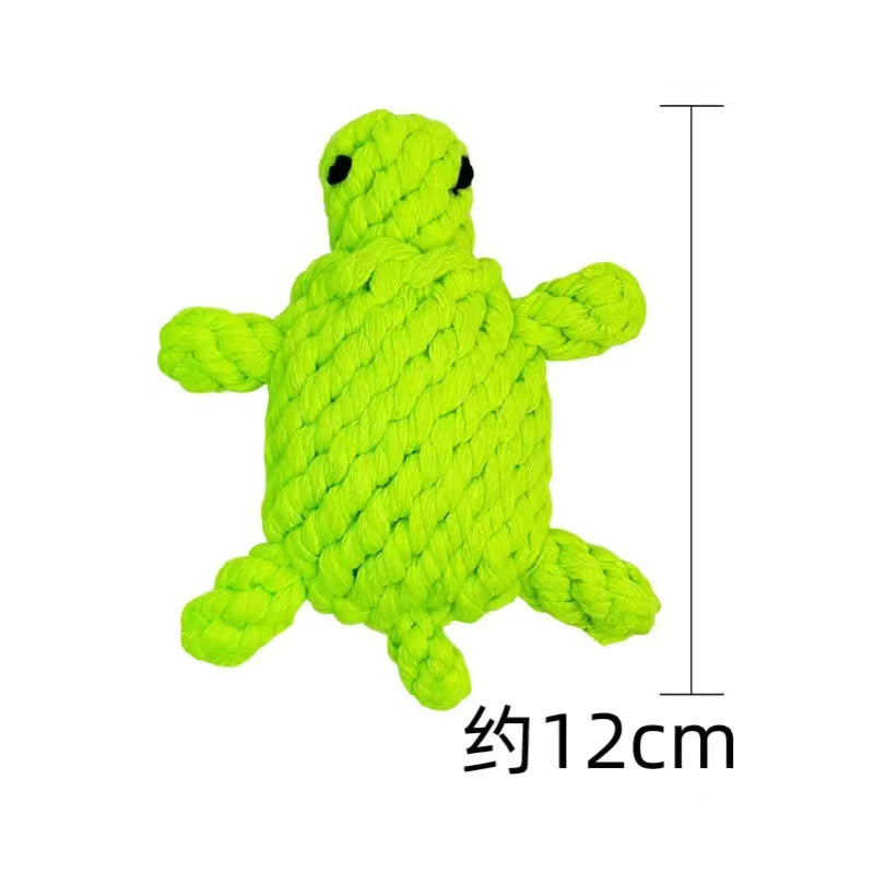 Pet Toy Dog Knot Toy Animal Shape Teeth Gnawing Rope Pomeranian Interactive Pull Tug of War Dog Toy