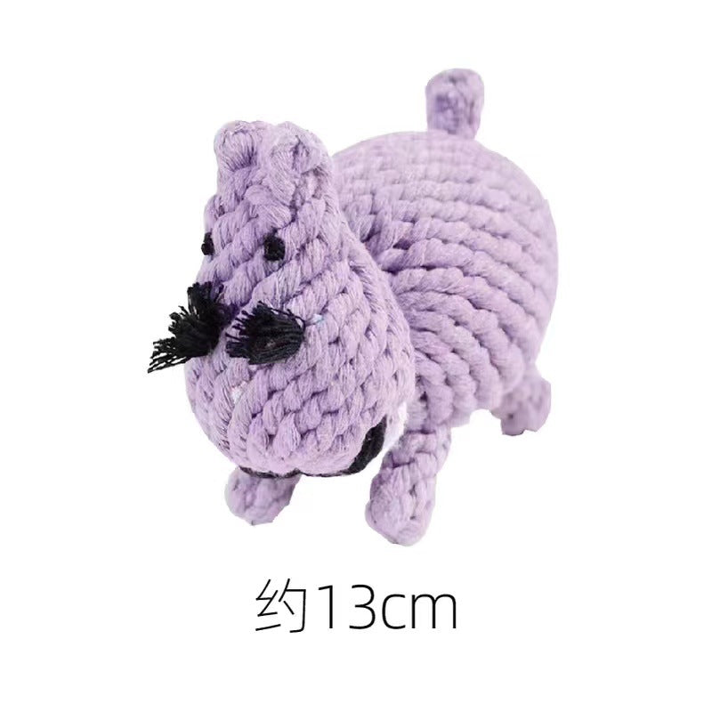 Pet Toy Dog Knot Toy Animal Shape Teeth Gnawing Rope Pomeranian Interactive Pull Tug of War Dog Toy
