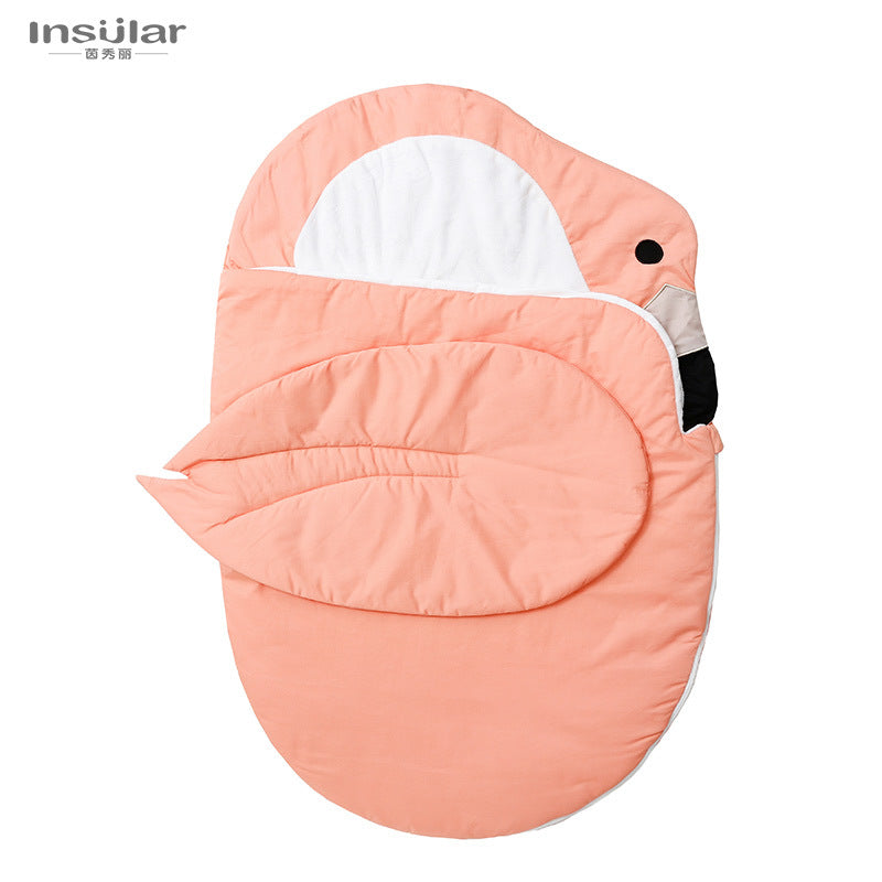 Baby blanket spring and autumn cotton cartoon baby warm sleeping bag baby sleeping bag air conditioning blanket 0-18 months sleeping bag wholesale