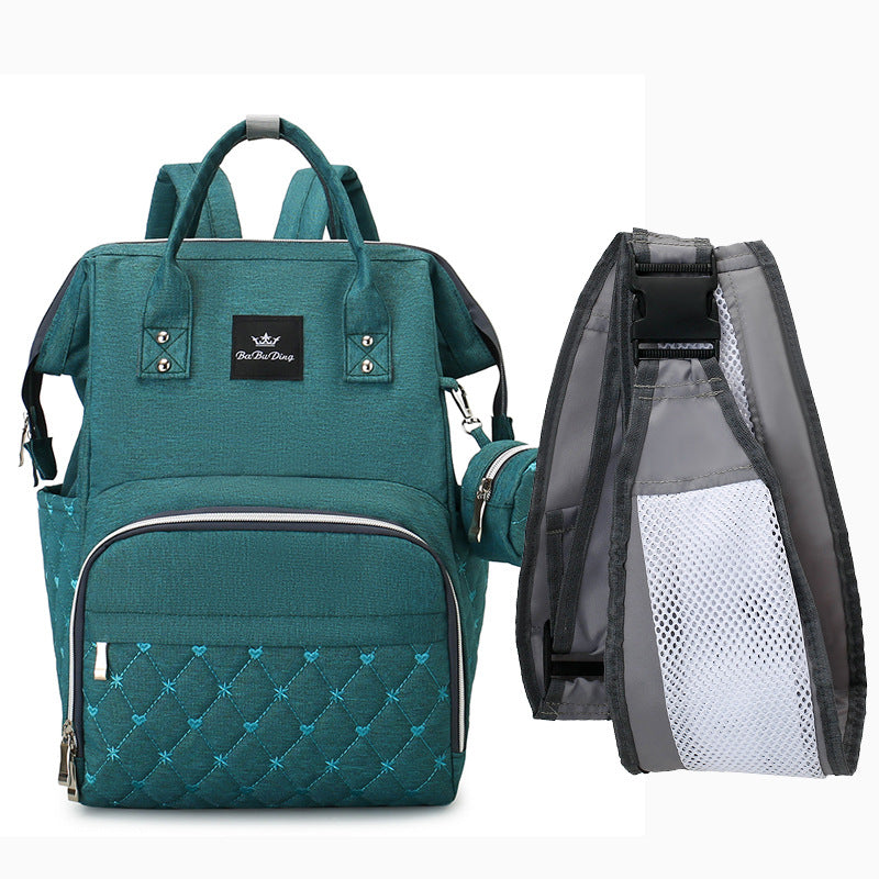 Mommy bag two-piece set with baby carrier multi-functional mother and baby bag with multiple pockets for going out portable mommy bag