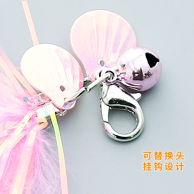 Pet supplies factory wholesale cross-border cat toy stick replacement head DIY large collection interactive self-entertainment cat toy