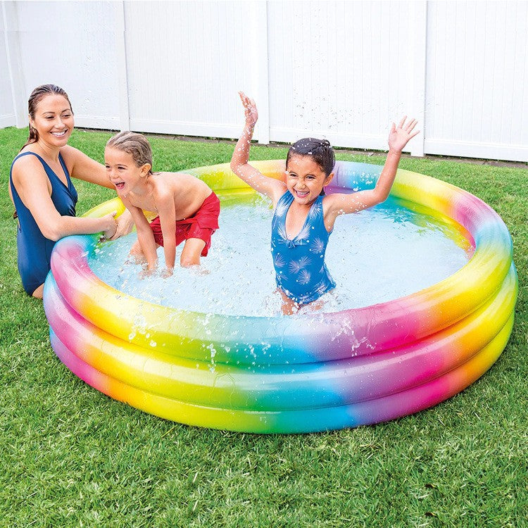 INTEX thickened swimming pool fishing pool inflatable ball pool baby paddling pool swimming pool home with slide swimming pool