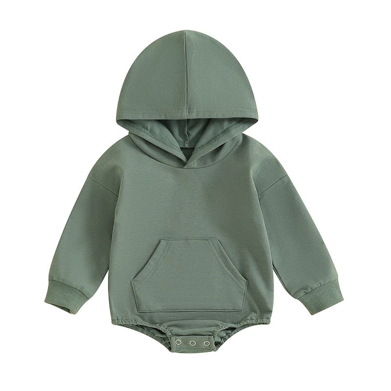 Baby autumn and winter jumpsuit hooded jumpsuit newborn toddler cross-border foreign trade jumpsuit romper soft and comfortable